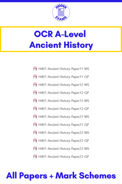 2024 OCR A-Level Ancient History Papers & Mark Schemes