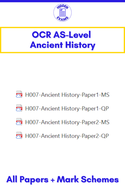 2024 OCR AS-Level Ancient History Papers & Mark Schemes