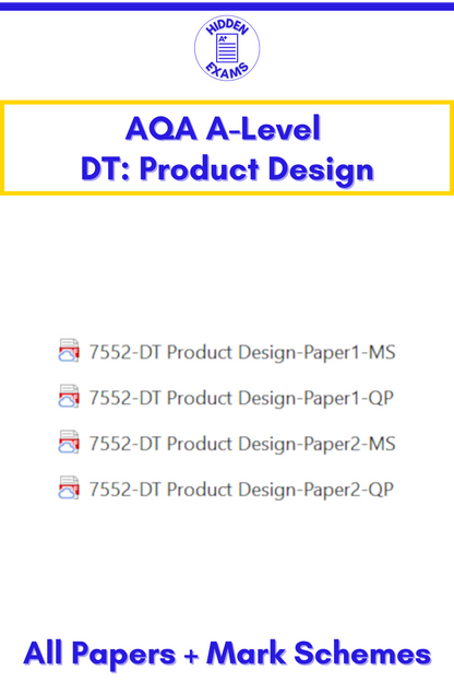 2024 AQA A-Level DT Product Design Papers & Mark Schemes