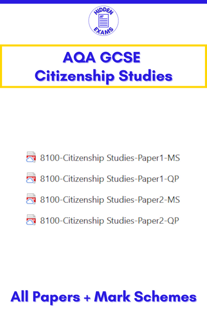 2024 AQA GCSE Citizenship Studies Papers & Mark Schemes