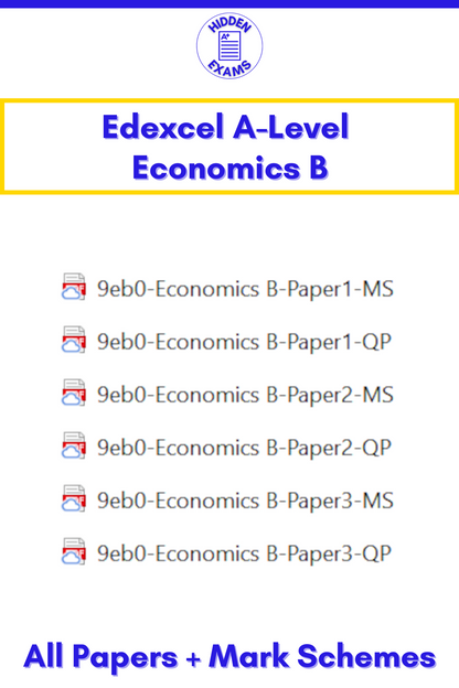 2024 Edexcel A-Level Economics B Papers & Mark Schemes