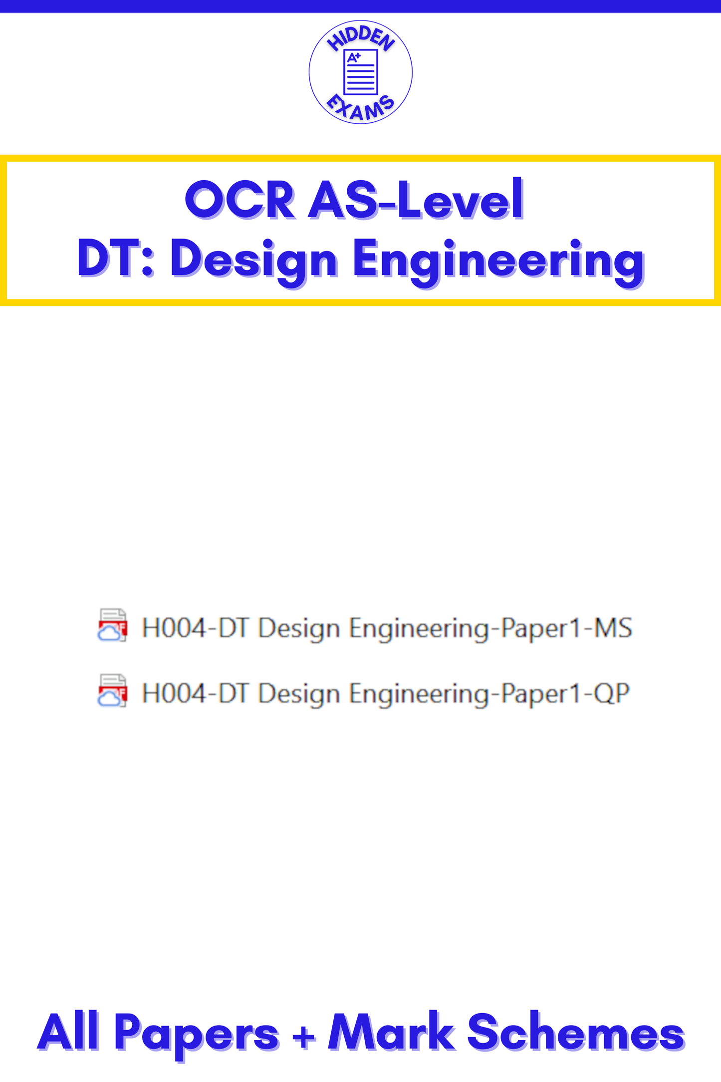 2024 OCR AS-Level DT Design Engineering Papers & Mark Schemes