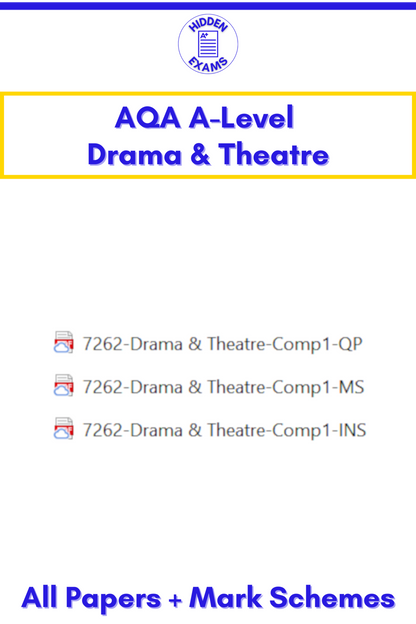 2024 AQA A-Level Drama & Theatre Papers & Mark Schemes