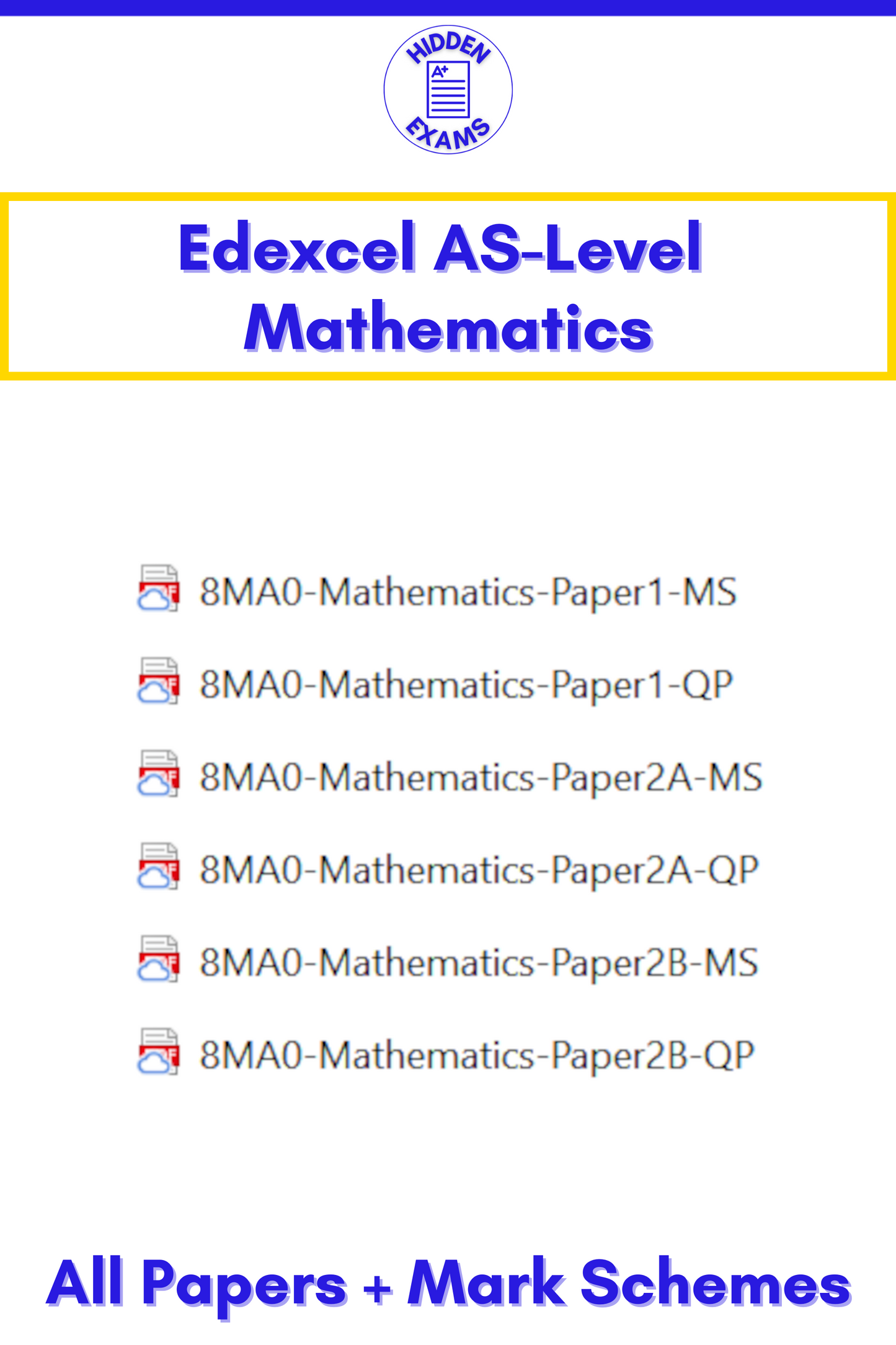 2024 Edexcel AS-Level Maths Papers & Mark Schemes