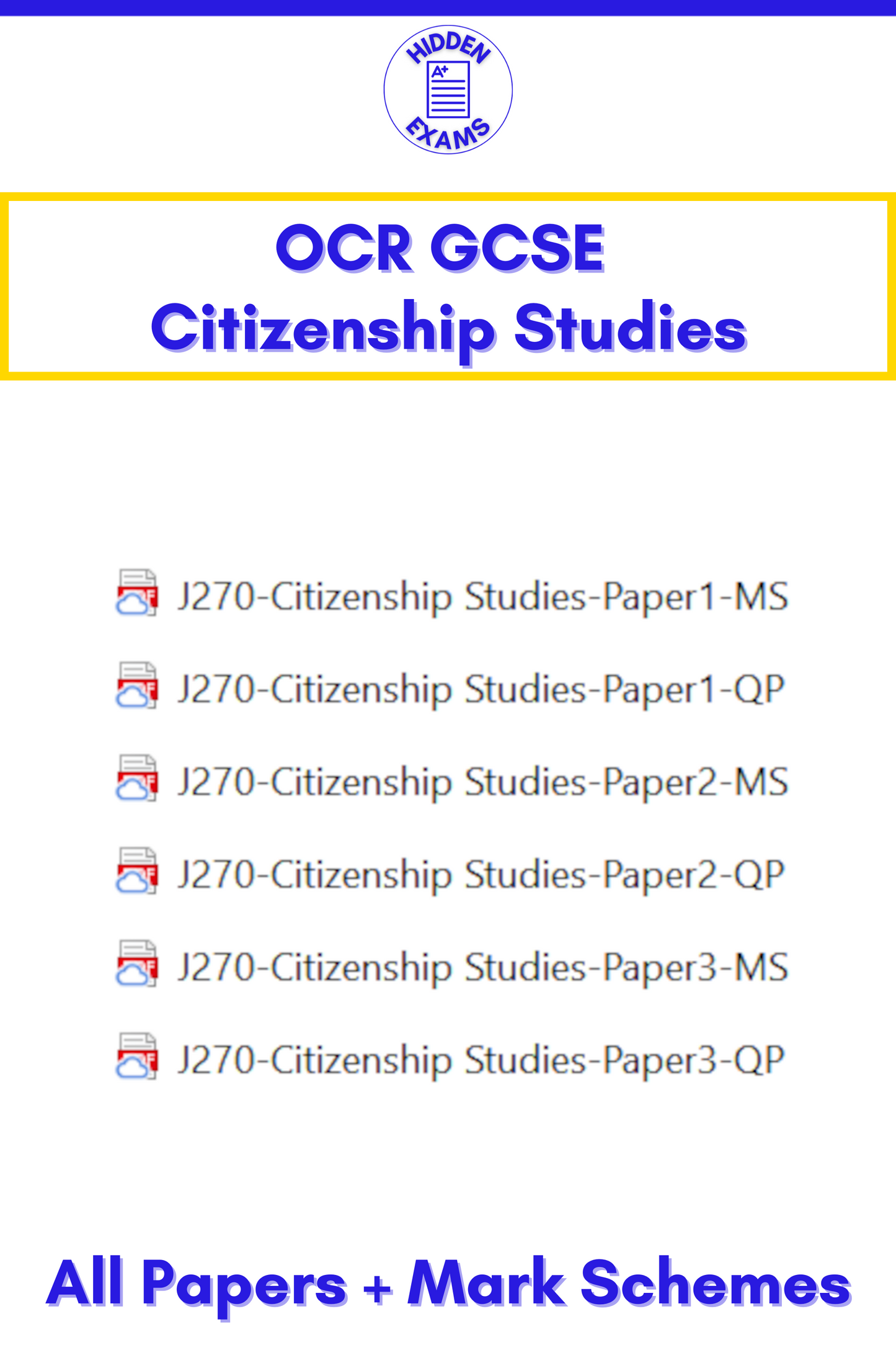 2024 OCR GCSE Papers & Mark Schemes (Set)