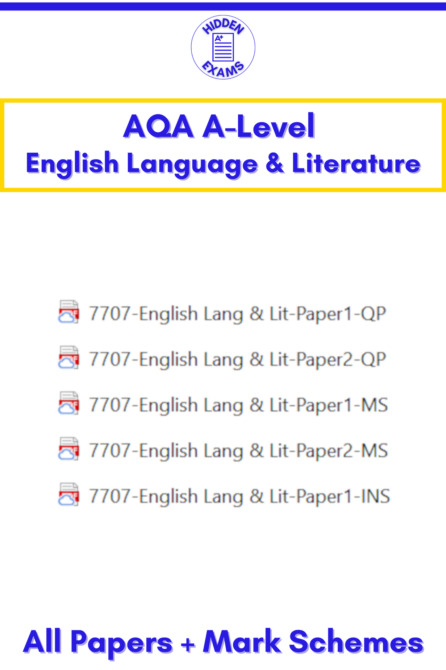 2024 AQA A-Level English Language & Literature Papers & Mark Schemes