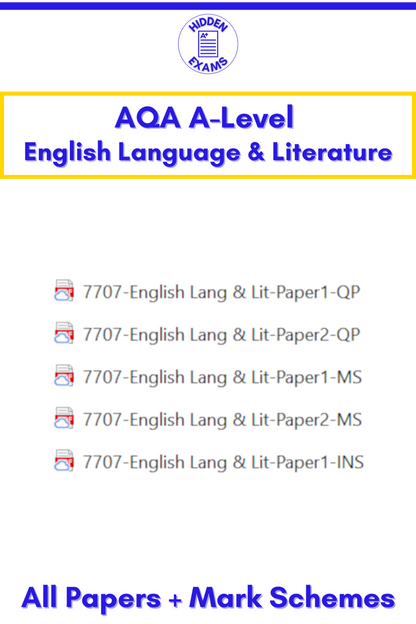 2024 AQA A-Level English Language & Literature Papers & Mark Schemes