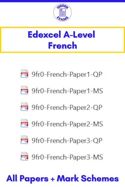 2024 Edexcel A-Level French Papers & Mark Schemes