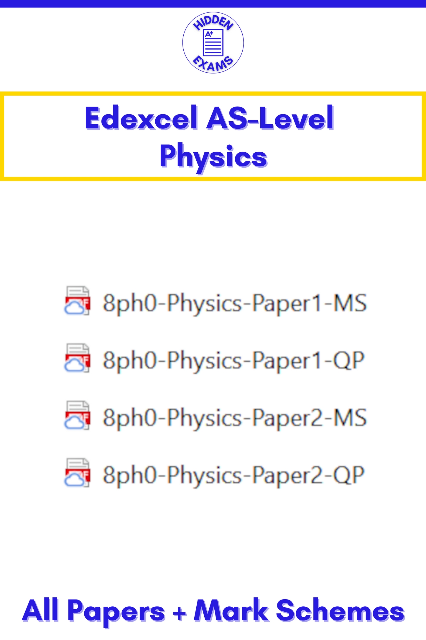 2024 Edexcel AS-Level Physics Papers & Mark Schemes