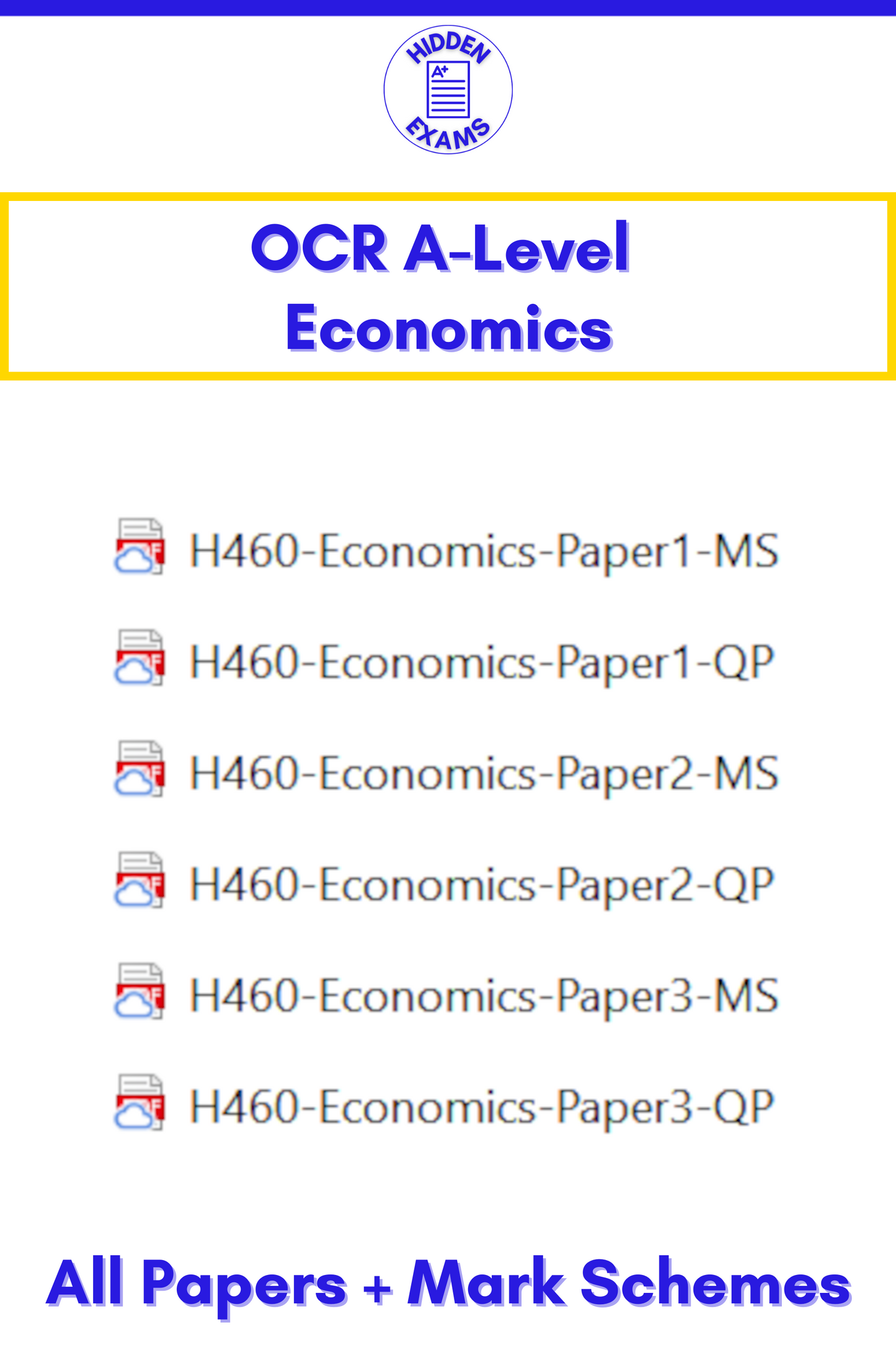 2024 OCR A-Level Economics Papers & Mark Schemes