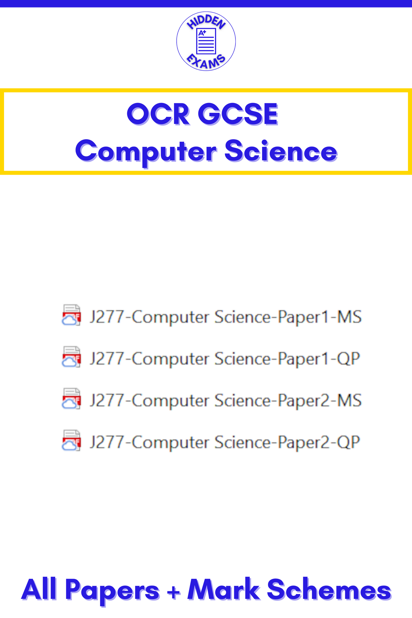 2024 OCR GCSE Papers & Mark Schemes (Set)