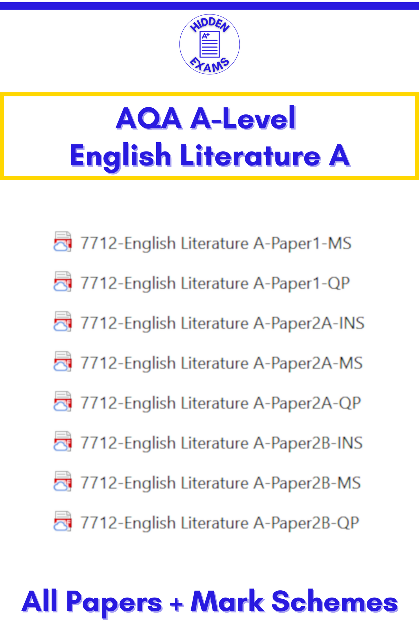 2024 AQA A-Level English Literature A Papers & Mark Schemes