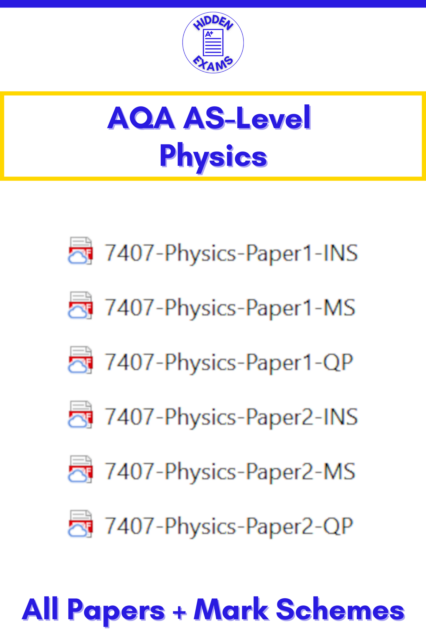 2024 AQA AS-Level Physics Papers & Mark Schemes