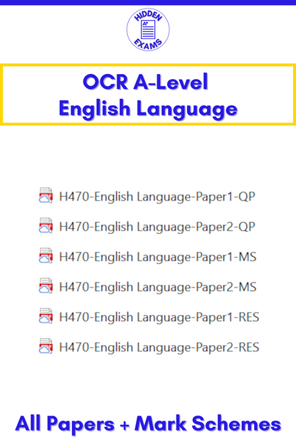 2024 OCR A-Level English Language Papers & Mark Schemes