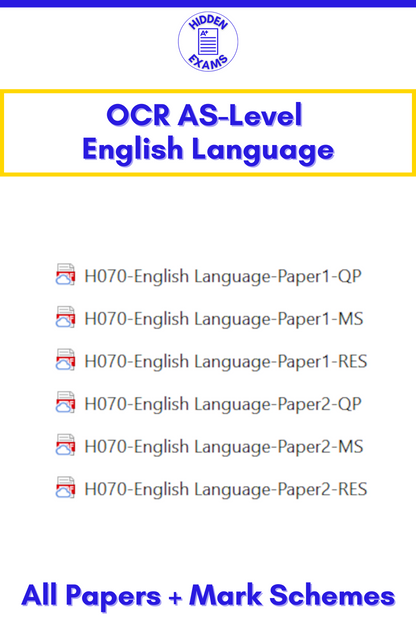 2024 OCR AS-Level English Language Papers & Mark Schemes