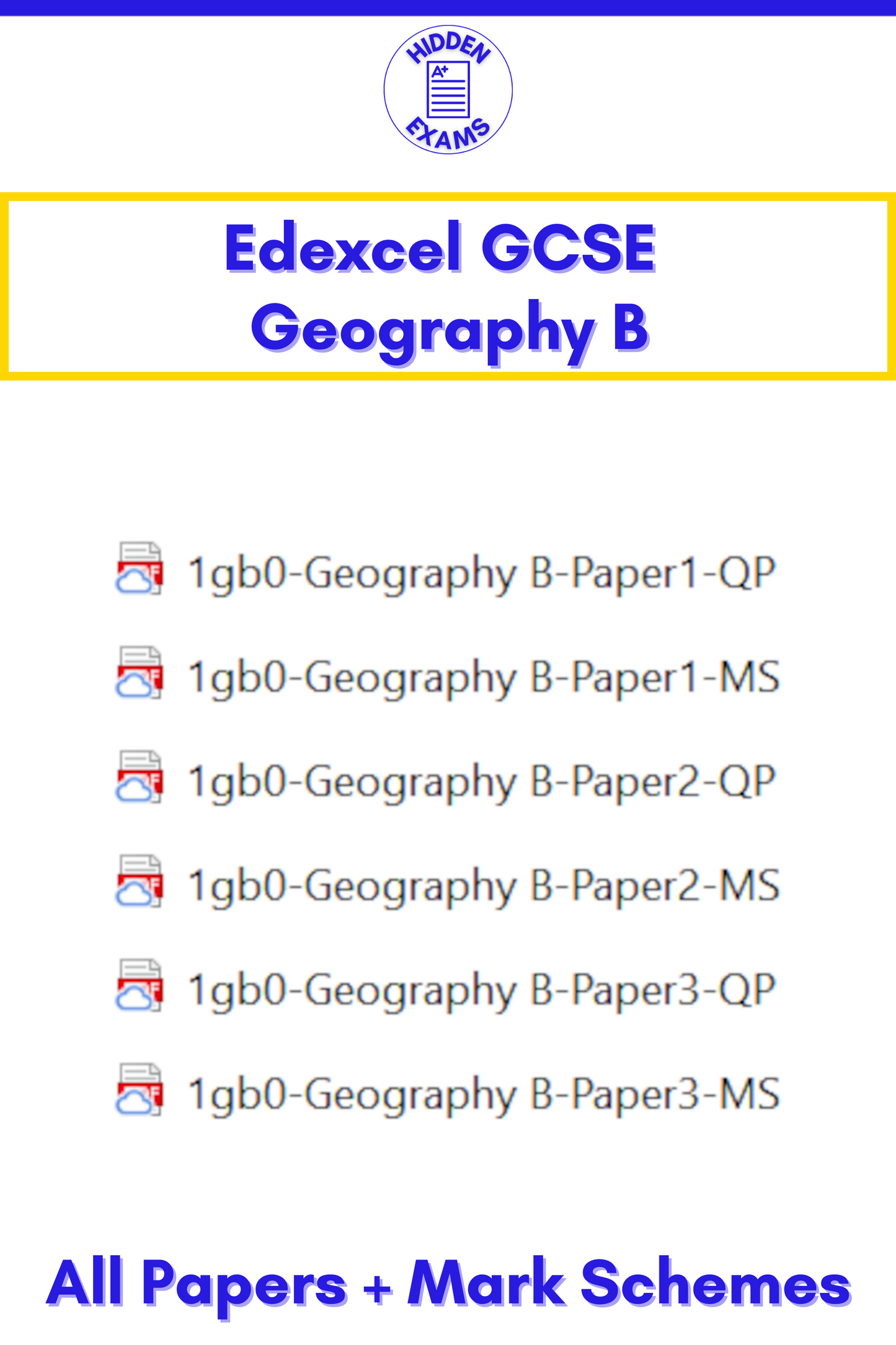 2024 Edexcel GCSE Papers & Mark Schemes (Set)