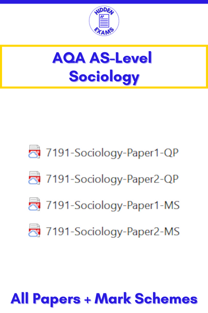 2024 AQA AS-Level Sociology Papers & Mark Schemes