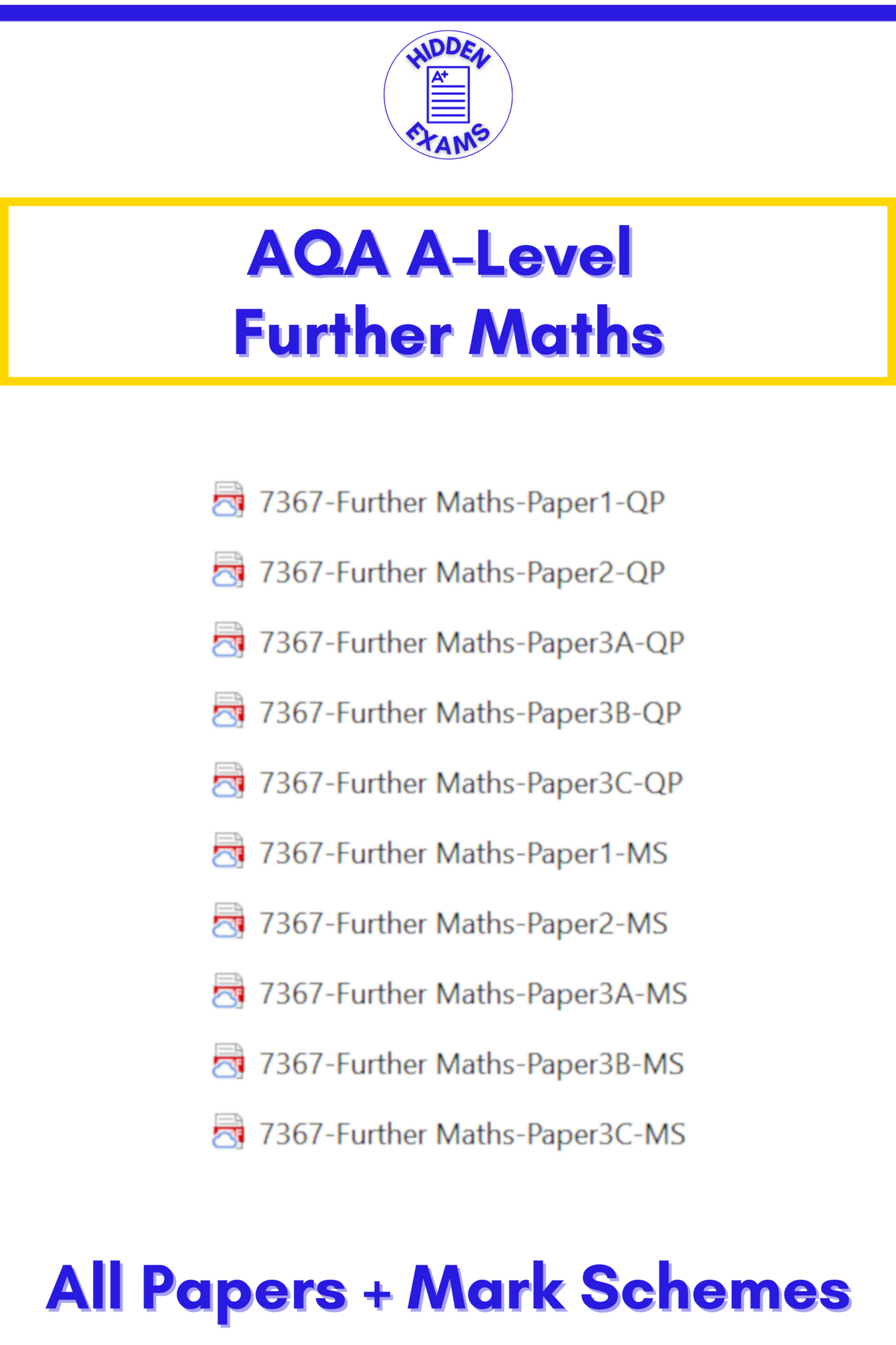 2024 AQA A-Level Further Maths Papers & Mark Schemes