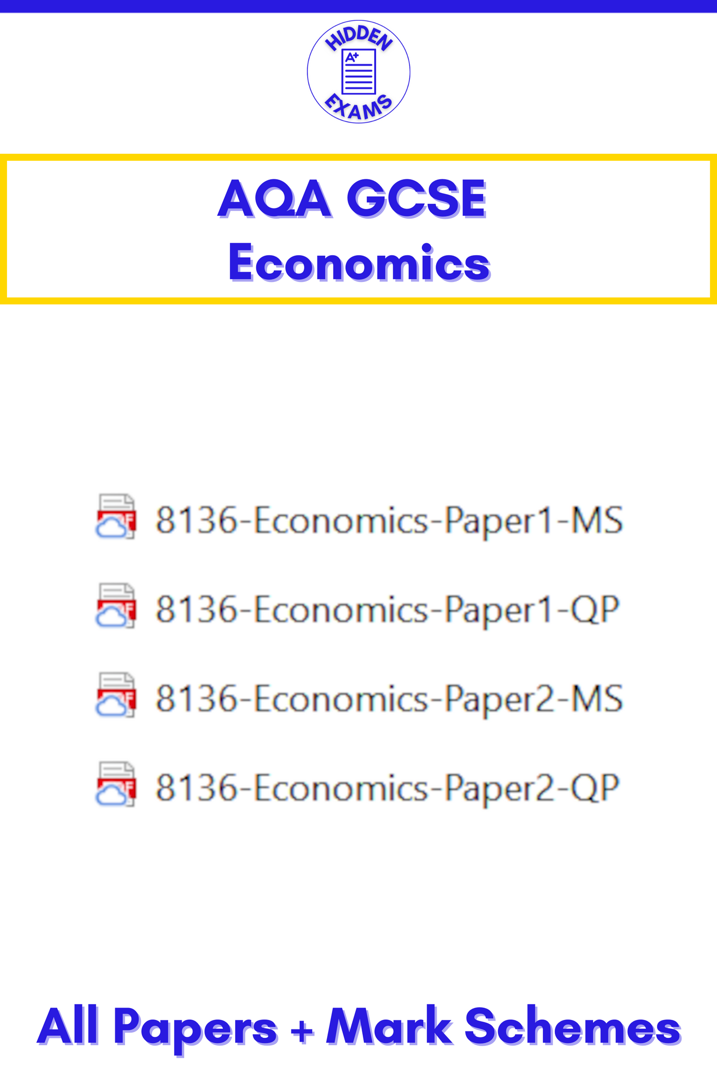 2024 AQA GCSE Economics Papers & Mark Schemes