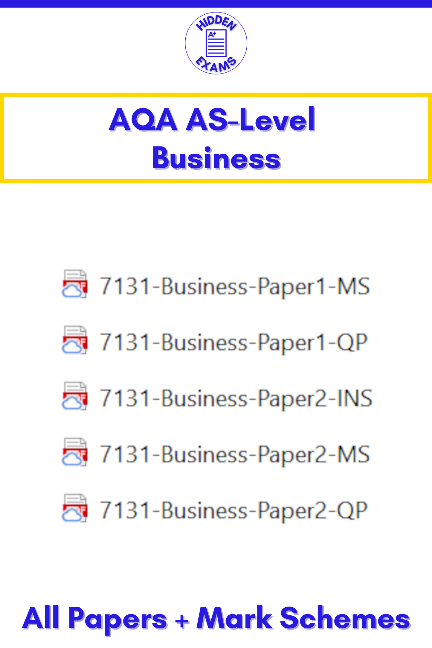 2024 AQA AS-Level Business Papers & Mark Schemes