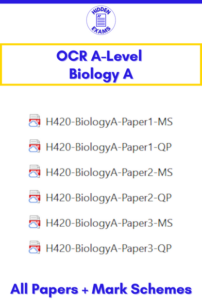 2024 OCR A-Level Biology A Papers & Mark Schemes