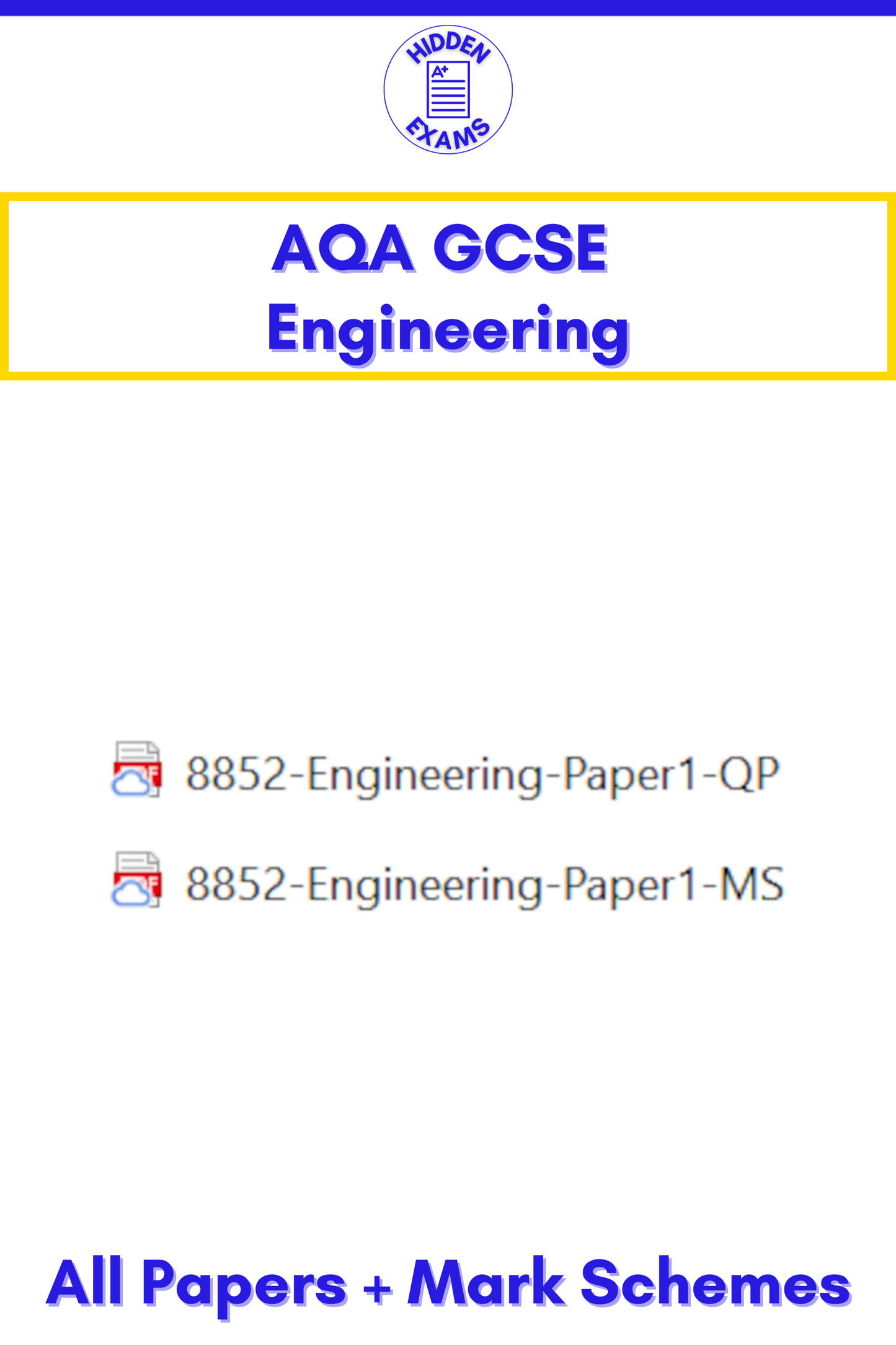 2024 AQA GCSE Engineering Papers & Mark Schemes