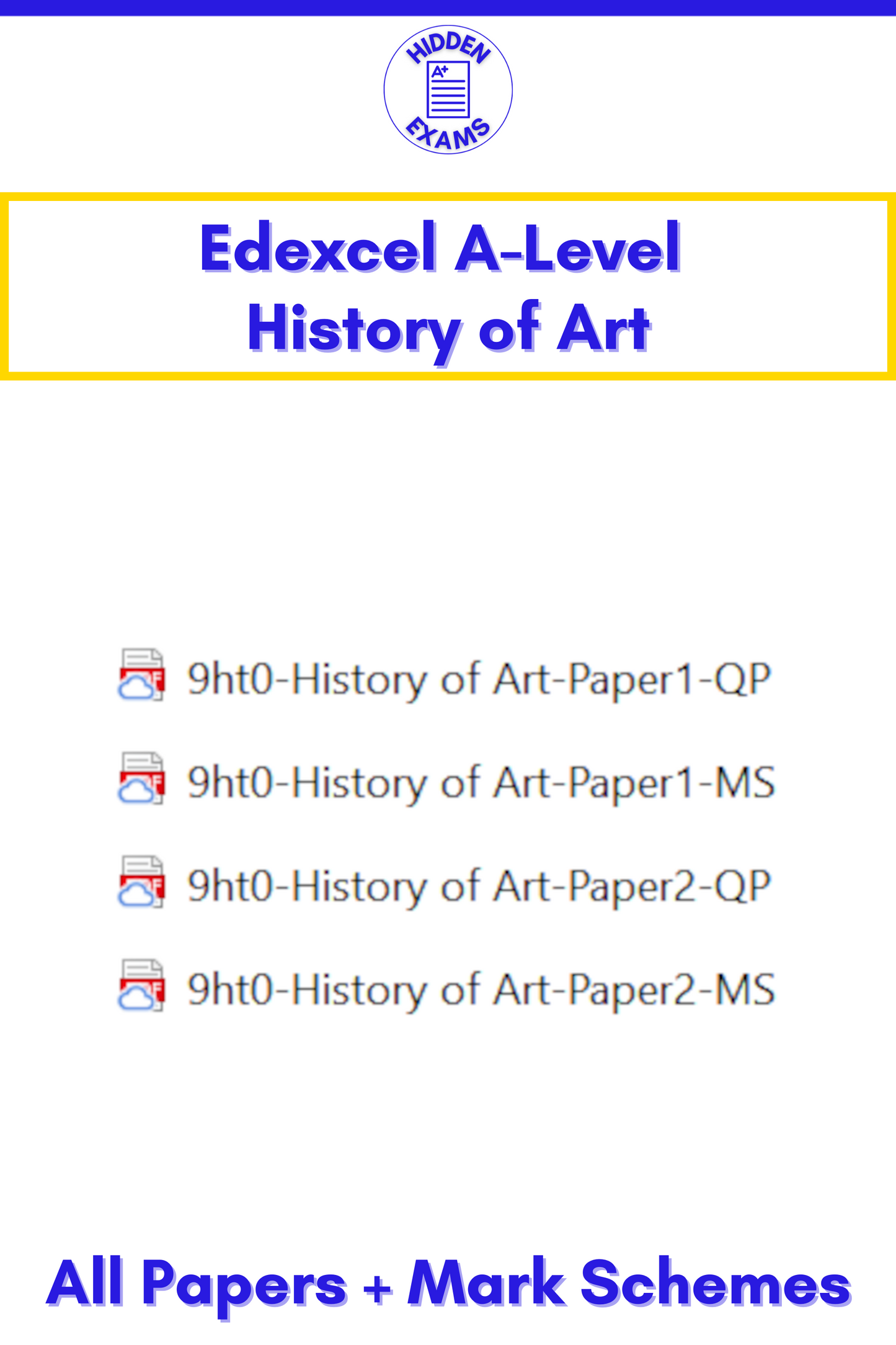 2024 Edexcel A-Level History of Art Papers & Mark Schemes