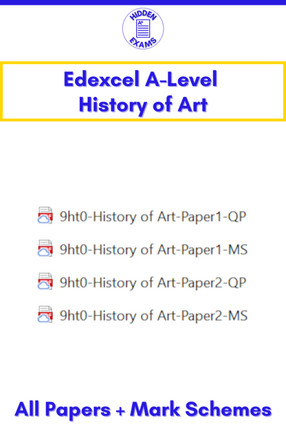 2024 Edexcel A-Level History of Art Papers & Mark Schemes