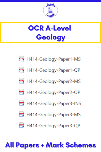 2024 OCR A-Level Geology Papers & Mark Schemes