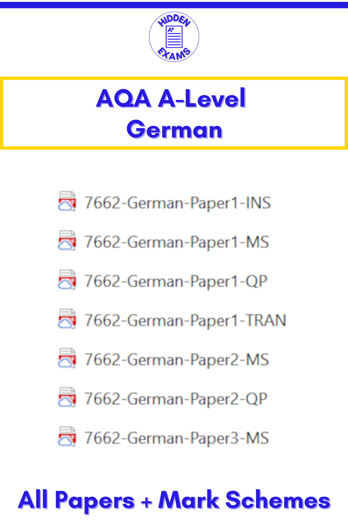 2024 AQA A-Level German Papers & Mark Schemes