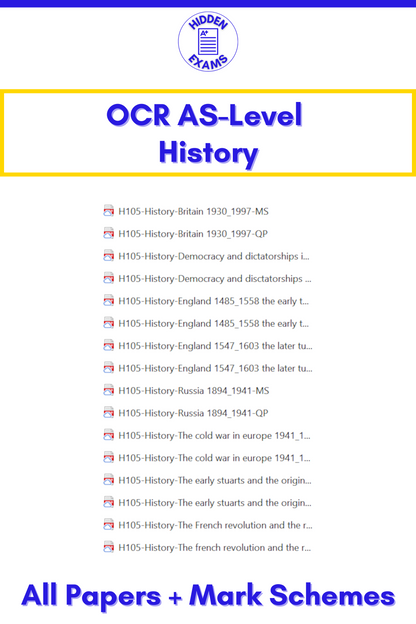 2024 OCR AS-Level History Papers & Mark Schemes