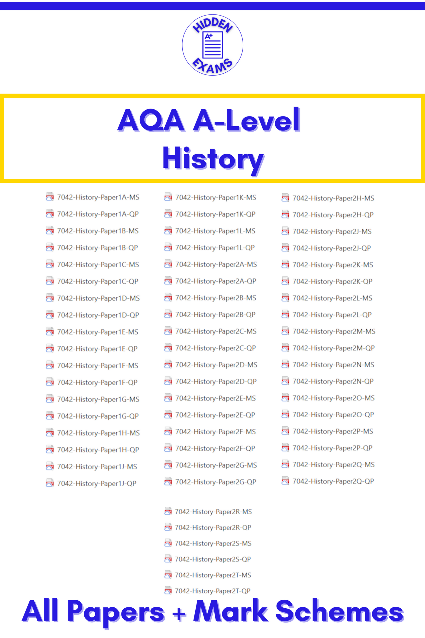 2024 AQA A-Level History Papers & Mark Schemes