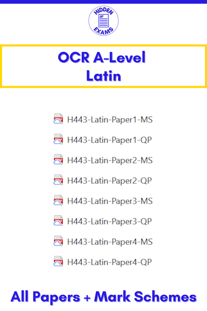 2024 OCR A-Level Latin Papers & Mark Schemes