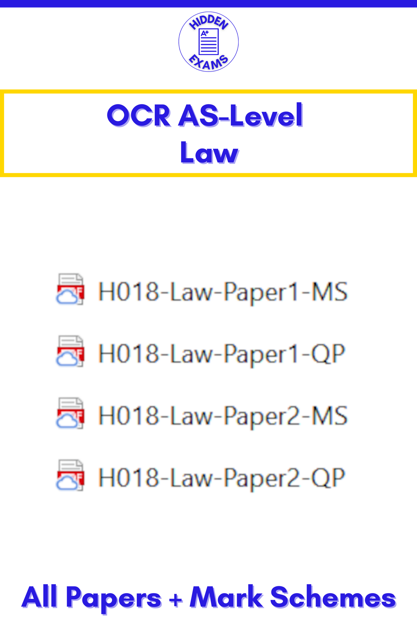 2024 OCR AS-Level Law Papers & Mark Schemes