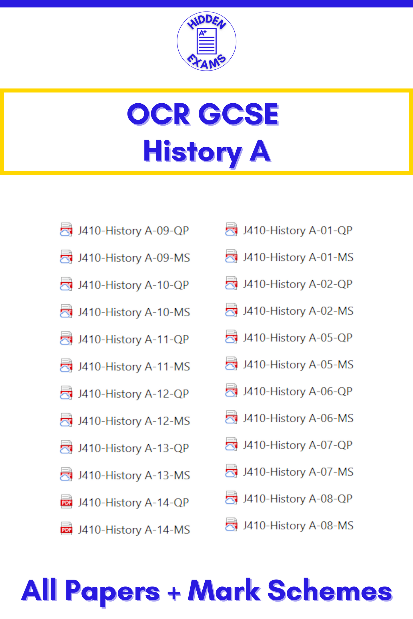 2024 OCR GCSE Papers & Mark Schemes (Set)