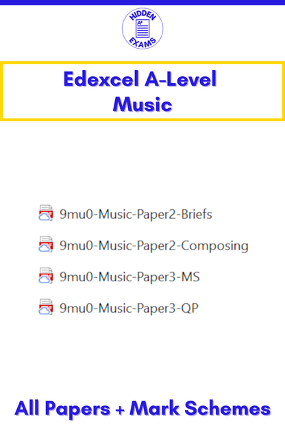 2024 Edexcel A-Level Music Papers & Mark Schemes