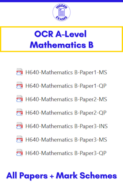 2024 OCR A-Level Maths B Papers & Mark Schemes