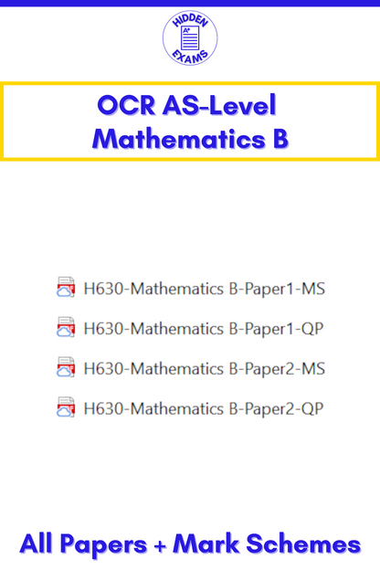 2024 OCR AS-Level Maths B Papers & Mark Schemes