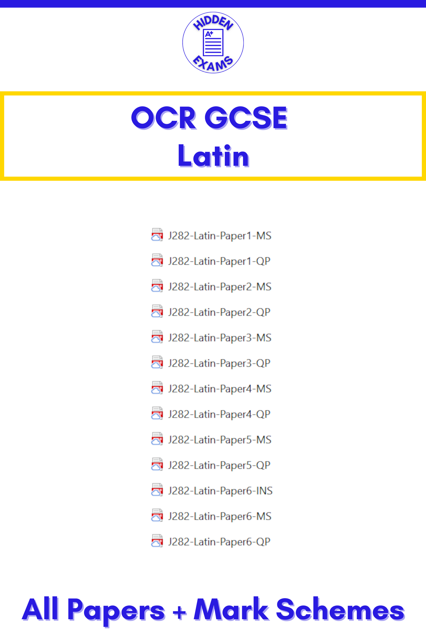 2024 OCR GCSE Papers & Mark Schemes (Set)