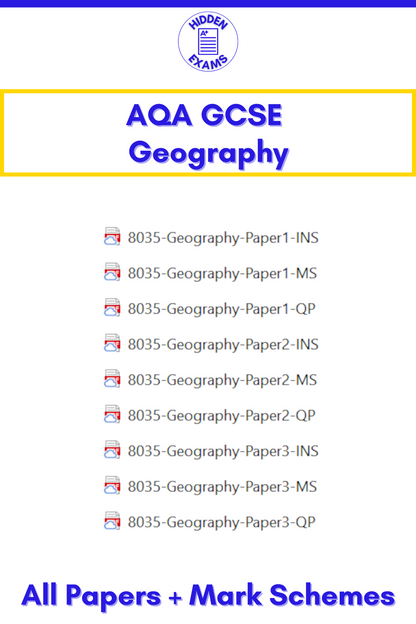 2024 AQA GCSE Geography Papers & Mark Schemes