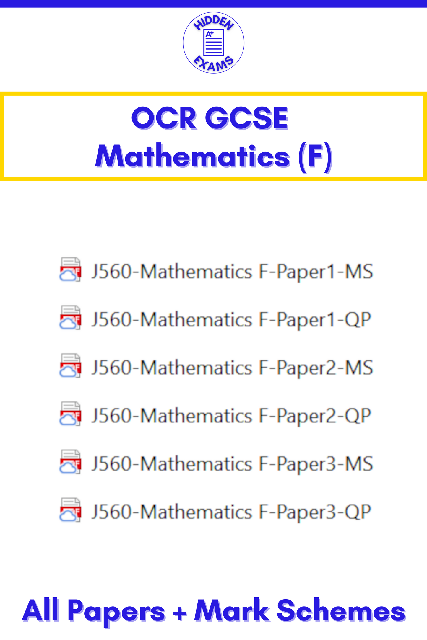 2024 OCR GCSE Papers & Mark Schemes (Set)