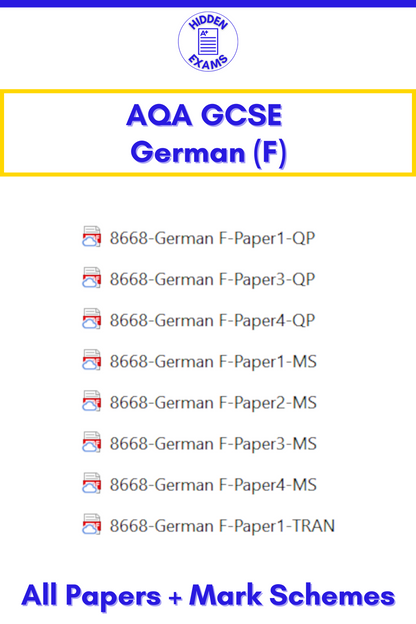 2024 AQA GCSE German Papers & Mark Schemes