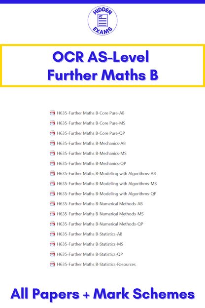 2024 OCR AS-Level Further Maths B Papers & Mark Schemes