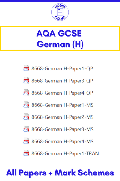 2024 AQA GCSE German Papers & Mark Schemes