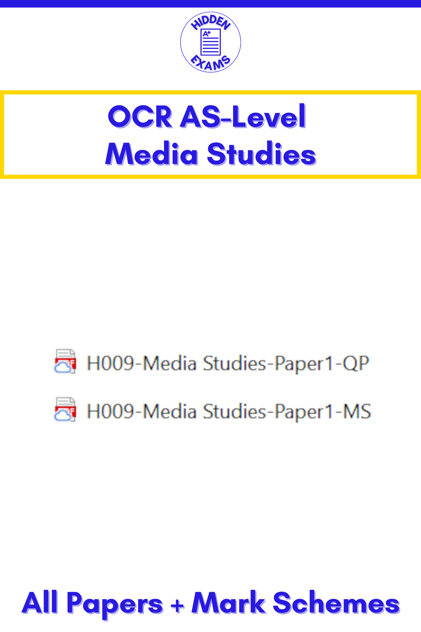 2024 OCR AS-Level Media Studies Papers & Mark Schemes