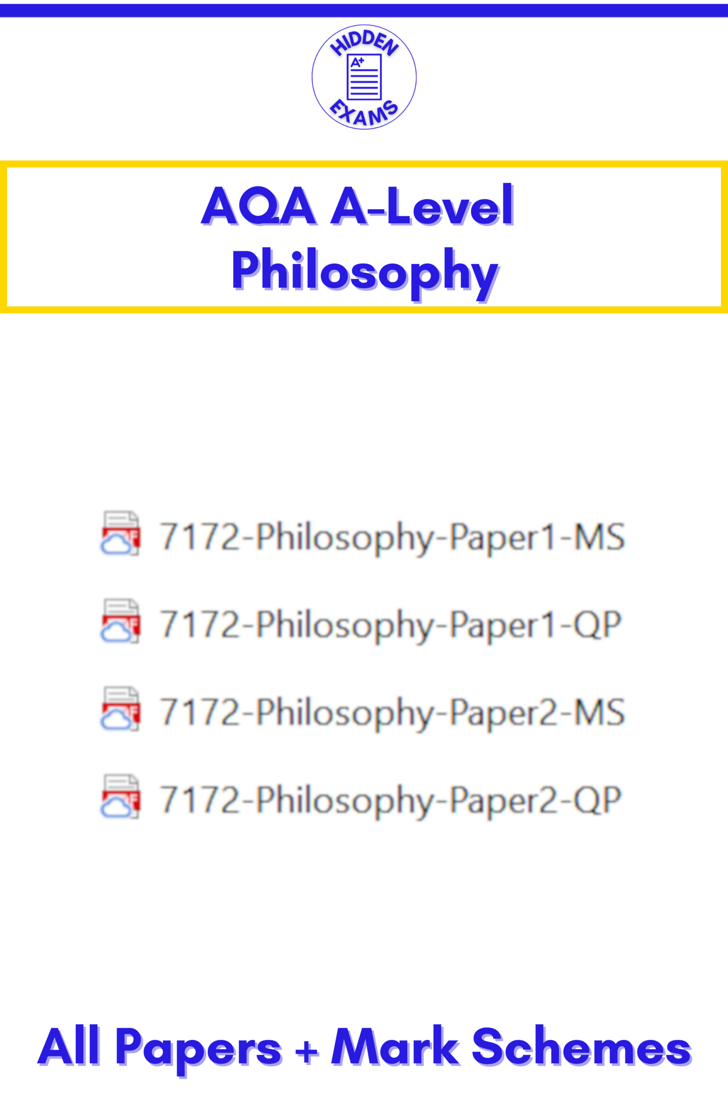 2024 AQA A-Level Philosophy Papers & Mark Schemes