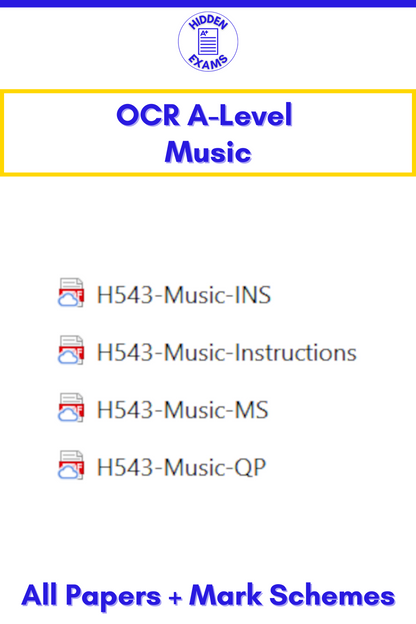 2024 OCR A-Level Music Papers & Mark Schemes