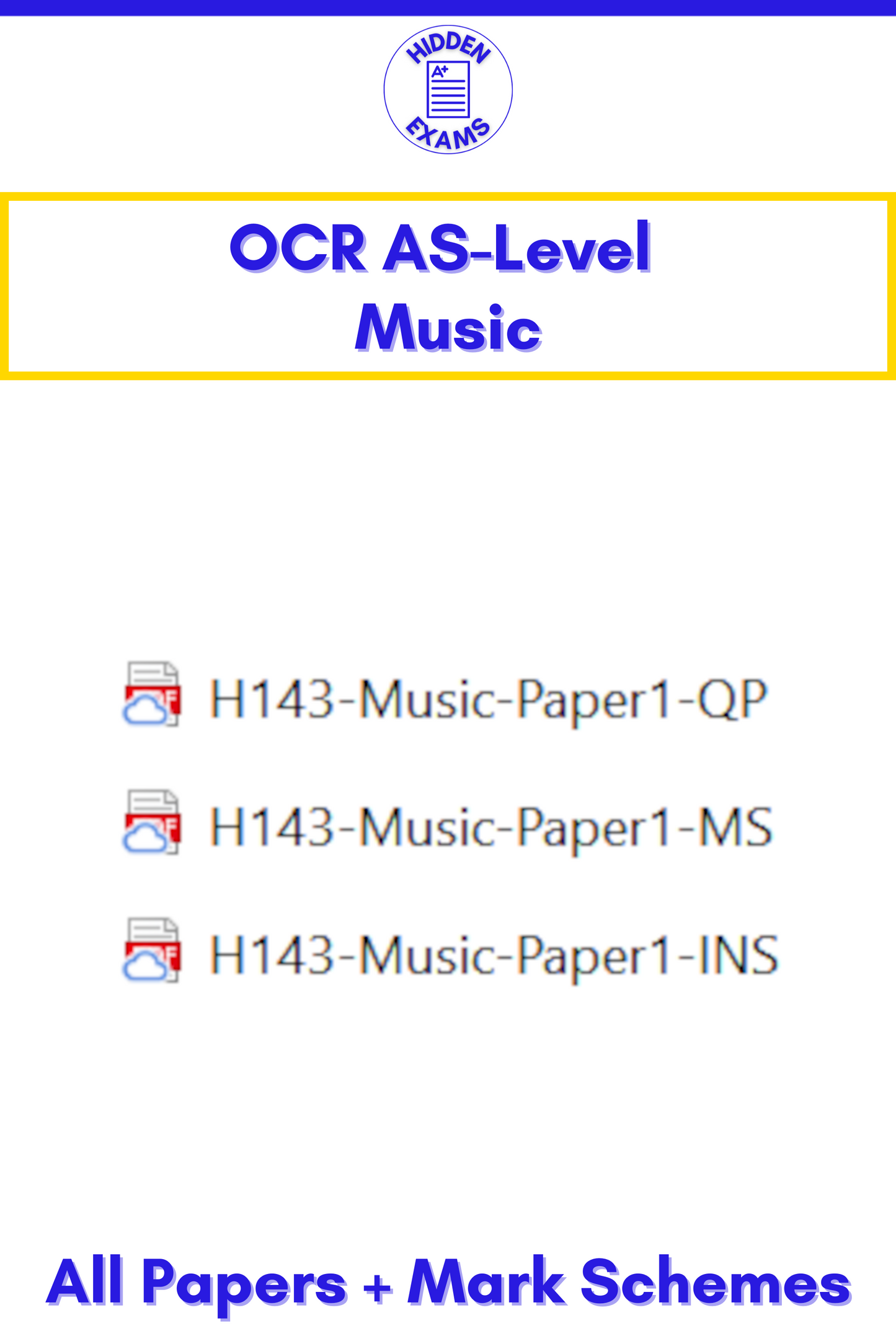 2024 OCR AS-Level Music Papers & Mark Schemes