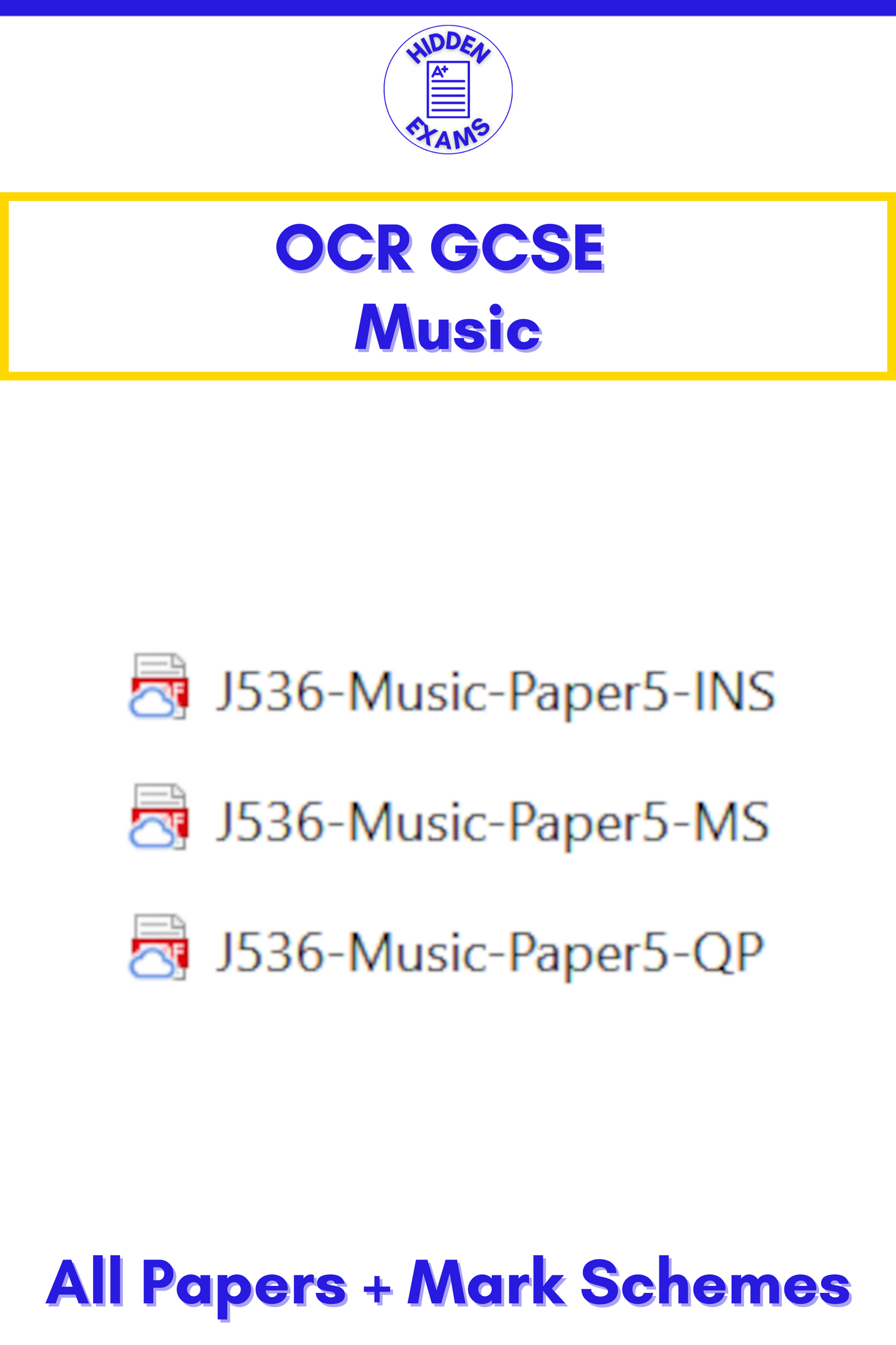 2024 OCR GCSE Papers & Mark Schemes (Set)