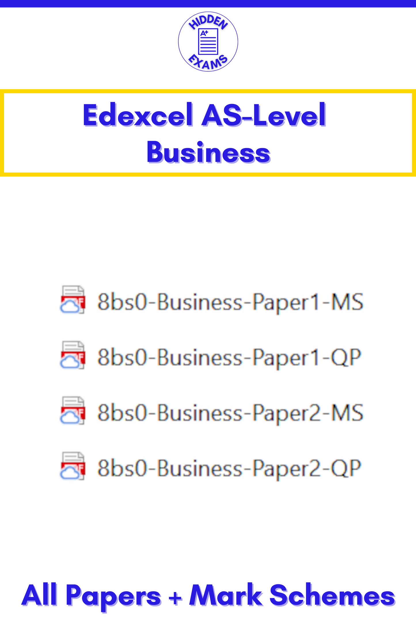 2024 Edexcel AS-Level Business Papers & Mark Schemes